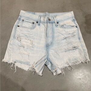 American Eagle Outfitters Light Wash Ripped Jean Shorts
